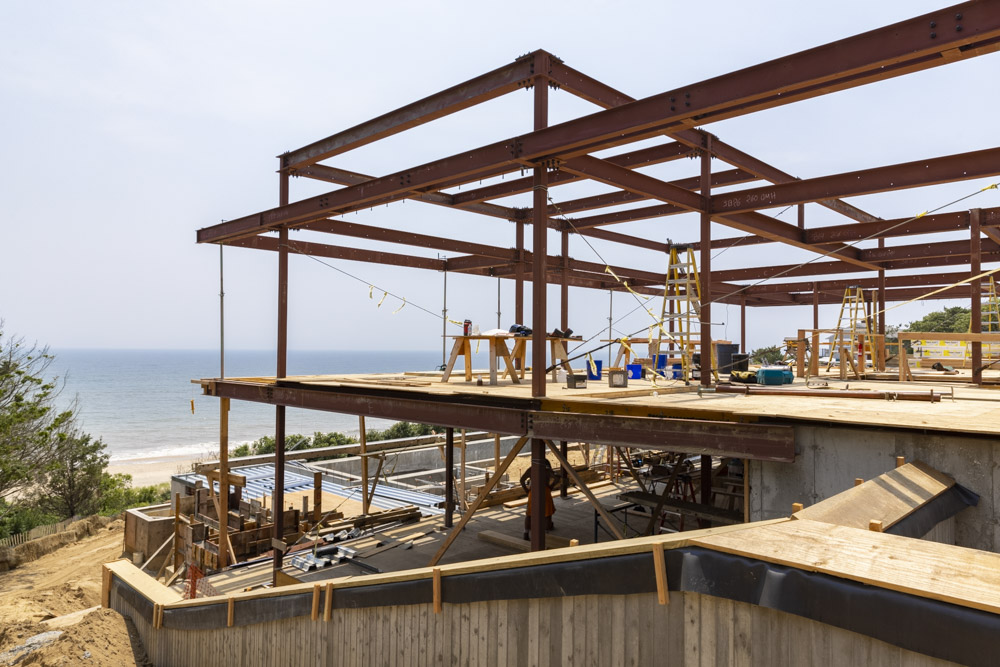 Photo of construction by Ronald Webb Builder.