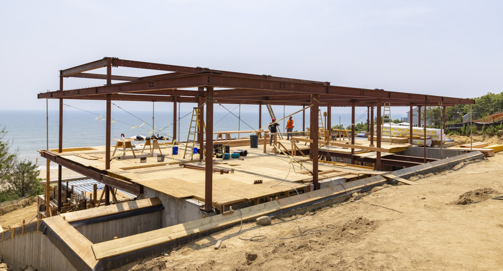 Photo of construction by Ronald Webb Builder.